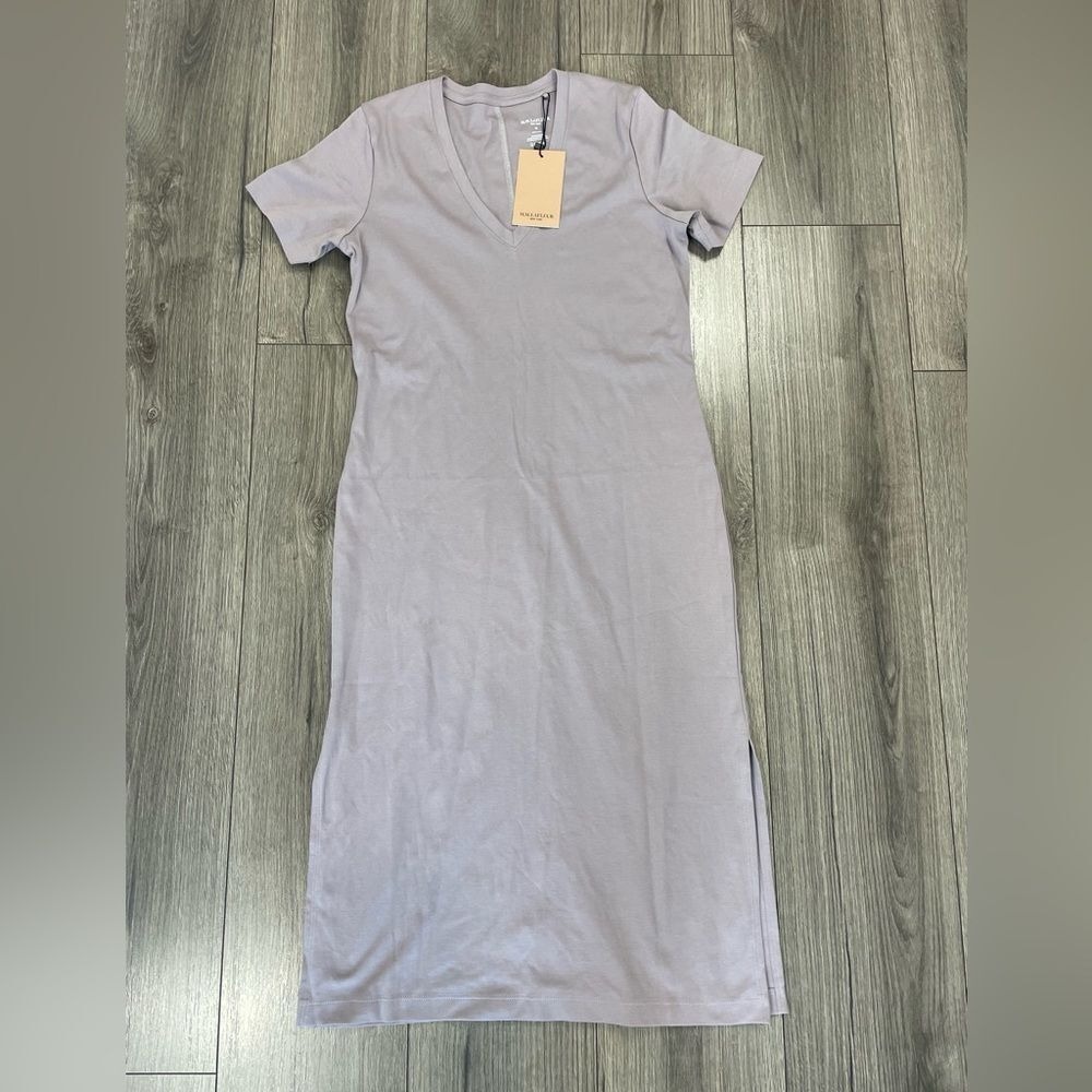 NEW M.M. LaFleur Sz XS The Renee Midi Dress Pima Cotton Wisteria‎